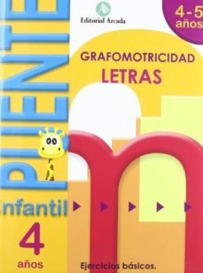 Cuaderno Grafomotricidad Letras Puente Infantil 4-5 Años